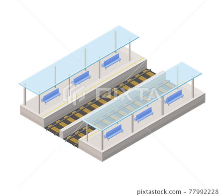 Electric Train High Platform in Metro or Subway as Rapid Transit Urban System Isometric Vector Illustration Electric Train High Platform in Metro or Subway as Rapid Transit Urban System Isometric Vector Illustration 77992228