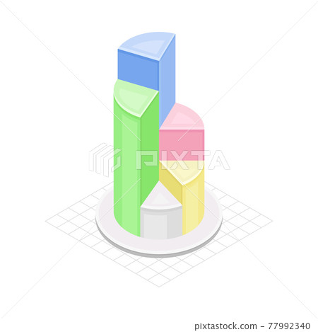 Circular Chart as Isometric Infographic as Graphic Visual Representation of Information or Data Vector Illustration Circular Chart as Isometric Infographic as Graphic Visual Representation of Information or Data Vector Illustration 77992340