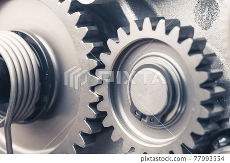engine gear wheels, industrial background 77993554