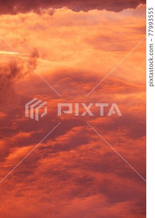 red sunrise cloudscape, top view red sunrise cloudscape, top view 77993555