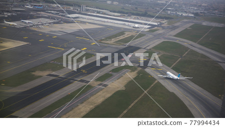 Fiumicino Airport. Made preparation for flight 77994434