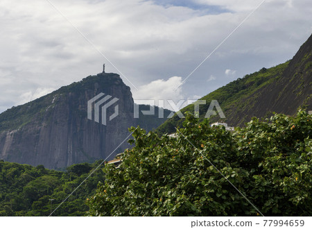 View of the statue of Christ the Redeemer from the Rodrigo de Freitas Lagoon 77994659