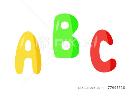 English letters of the ABCalphabet, vector illustration of colored letters isolated on white, symbols of the school of education. English letters of the ABCalphabet, vector illustration of colored letters isolated on white, symbols of the school of education. 77995318