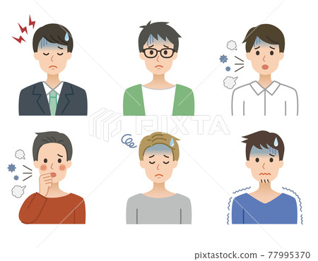 Upset man simple illustration material 77995370