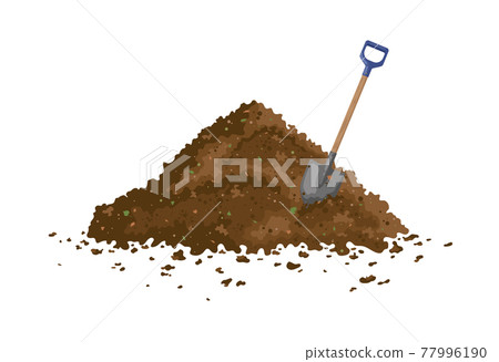 Vector pile of soil 77996190