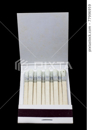 Matchbook on a black background Matchbook on a black background 77996959