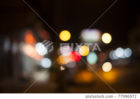 lights of bokeh on black background lights of bokeh on black background 77996972
