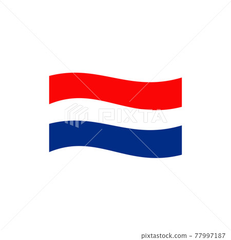 Netherland flag icon logo design template 77997187