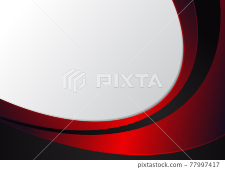 Abstract template red and black curve on white... - Stock Illustration ...