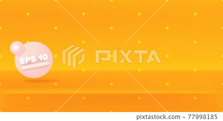 Vector Empty pastel orange color studio table room background, product display with space for display of content design. Horizontal Banner for advertising products on website. Orange abstract podium Vector Empty pastel orange color studio table room background, product display with space for display of content design. Horizontal Banner for advertising products on website. Orange abstract podium 77998185