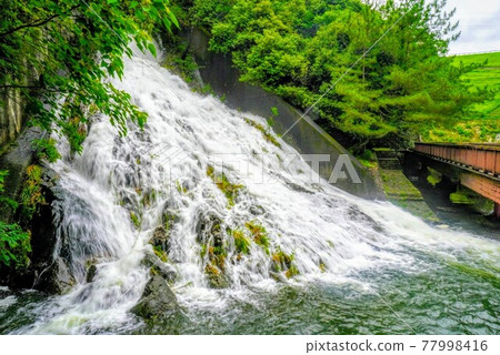 A phantom waterfall flowing from Manno Pond 77998416