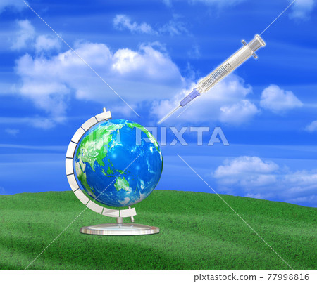 用真正的地球儀接種疫苗 用真正的地球儀接種疫苗 77998816