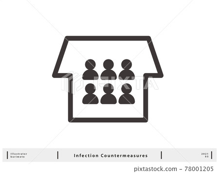 密集的傳染病圖標簡單 78001205