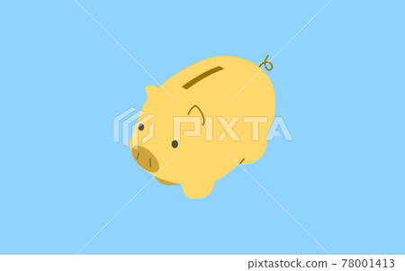 Educational image of money, piggy bank of gold, isometric 78001413