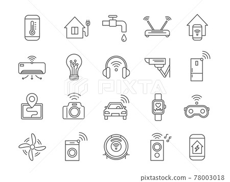 Cat icons set in thin line style - Stock Illustration [62367833] - PIXTA