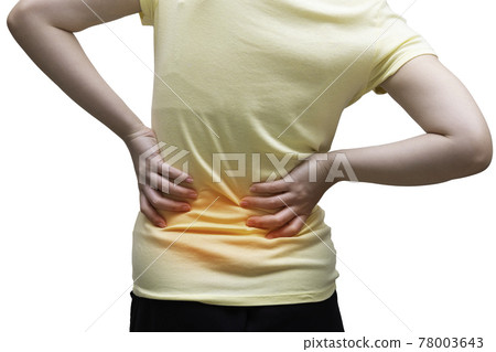 Female having backpain, caused by overworked and office syndrome Female having backpain, caused by overworked and office syndrome 78003643