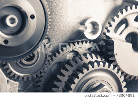 engine gear wheels, industrial background 78004891