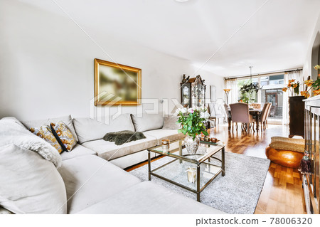 Cozy living room with big sofa 78006320