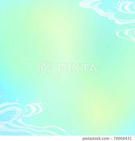 Japanese-style background with refreshing waves-there are multiple variations Japanese-style background with refreshing waves-there are multiple variations 78008431