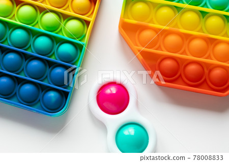 Pop It Simple Dimple - sensory anti-stress Fidget toys isolated white background Pop It Simple Dimple - sensory anti-stress Fidget toys isolated white background 78008833