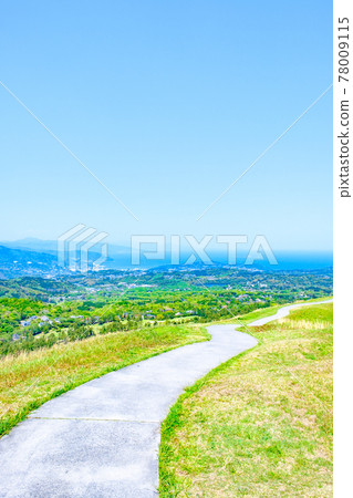 伊豆大室山的風景（春季）：俯瞰灘相模 78009115