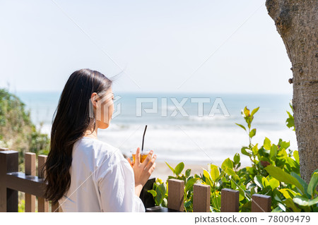 Women's nature beach break relaxing 78009479