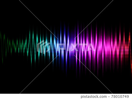 抽象的彩虹光波形 抽象的彩虹光波形 78010749