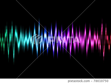 抽象的彩虹光波形 78010750