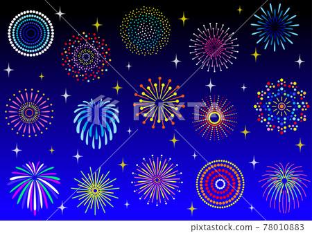 Cute colorful fireworks set Cute colorful fireworks set 78010883