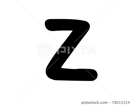 可愛的英文Z英文羅馬字（黑色）/手寫插畫素材 78011524
