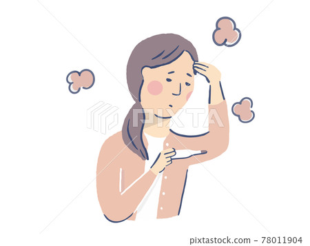 Woman with low grade fever 78011904