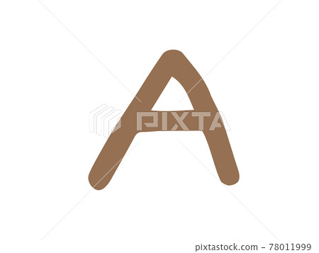 Cute English A English Romaji (brown color) / Handwritten illustration material 78011999