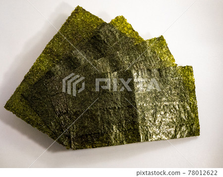 Grilled seaweed on a white background Grilled seaweed on a white background 78012622