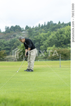 Senior men enjoying golf Senior men enjoying golf 78013000