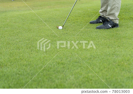 Senior men enjoying golf Senior men enjoying golf 78013003