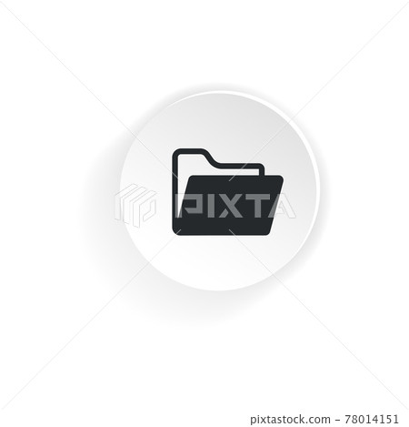 Folder icon. Vector on isolated white... - Stock Illustration [78014151 ...