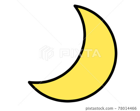 Crescent moon illustration material 78014466