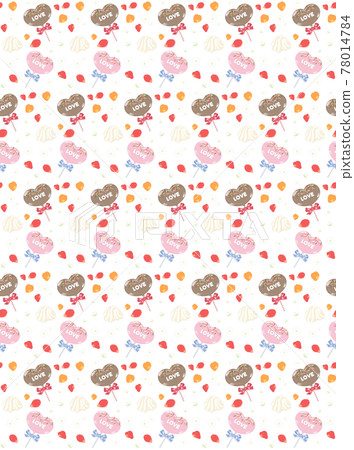 Seamless pattern of chocolate and flowers 2 (without main line) Seamless pattern of chocolate and flowers 2 (without main line) 78014784