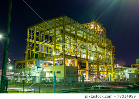 《Osaka Prefecture》 Sakai Senboku Seaside Industrial Zone Factory Night View 《Osaka Prefecture》 Sakai Senboku Seaside Industrial Zone Factory Night View 78014959
