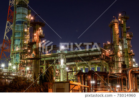 《Osaka Prefecture》 Sakai Senboku Seaside Industrial Zone Factory Night View 78014960