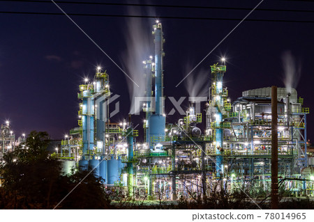 《大阪府》堺仙北海濱工業區工廠夜景 《大阪府》堺仙北海濱工業區工廠夜景 78014965