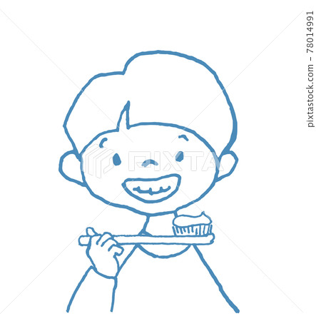 Boy brushing tooth Boy brushing tooth 78014991