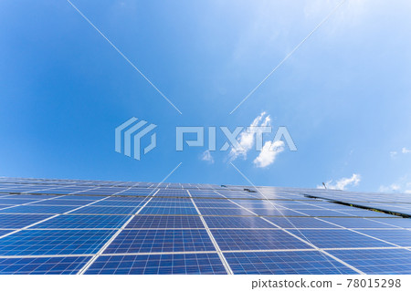 太陽能電池板藍天生態形象 78015298