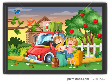A couple on vacation photo in a frame 78015620