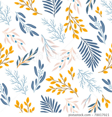 Floral seamless patterns. Vector design for paper, cover, fabric, interior decor 78017021