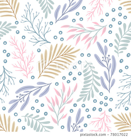 Floral seamless patterns. Vector design for paper, cover, fabric, interior decor 78017022