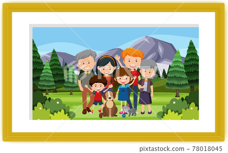 A photo of family at outdoor park scene 78018045