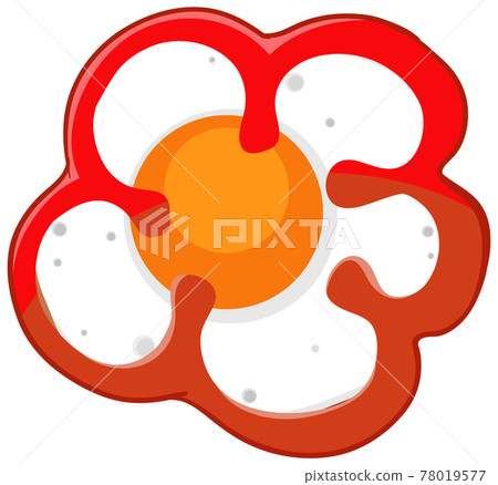 Egg in capsicum breakfast 78019577