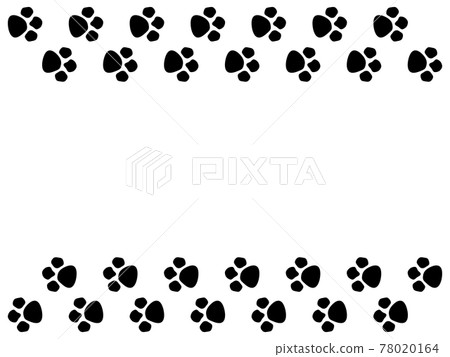 Dog / cat footprint silhouette icon frame Dog / cat footprint silhouette icon frame 78020164