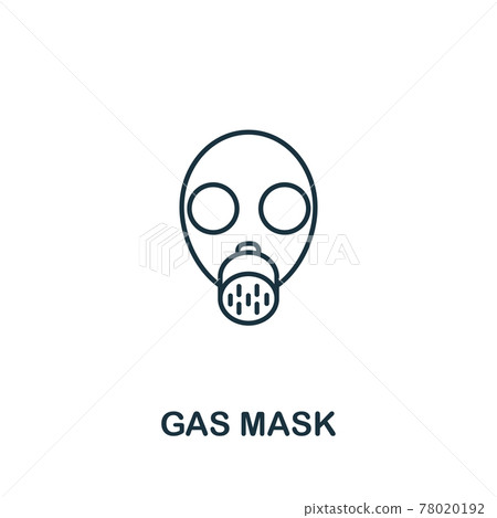 Gas Mask icon from work safety collection. Simple line element Gas Mask symbol for templates, web design and infographics Gas Mask icon from work safety collection. Simple line element Gas Mask symbol for templates, web design and infographics 78020192